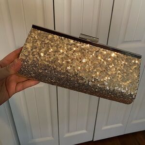 Gold Sequin Clutch